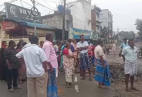 The residents staged a road blockade on Monday morning demanding a permanent solution to this.