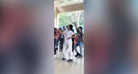 Members of The Bangalore Chorus rehearse for the show