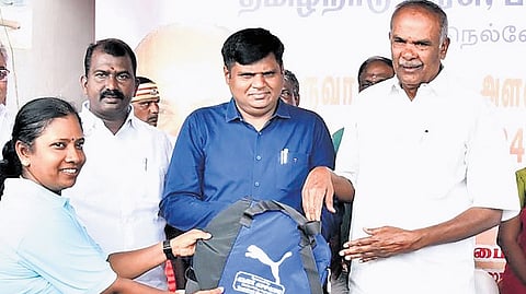 Speaker M Appavu inaugurated a district-level athletic competition organised by the school education department in Tirunelveli on Tuesday