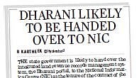 TNIE broke the story on Dharani in this report dated January 22, 2024