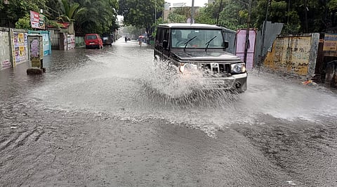 Widespread heavy rains lashed Erode on Tuesday. Residents were affected due to water logging on main roads and various residential areas.