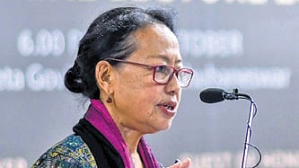 Dai speaking at the first Jayanta Mahapatra memorial lecture