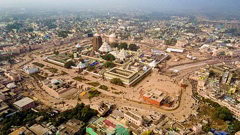 An aerial view of the Lord Jagannath temple in Puri.