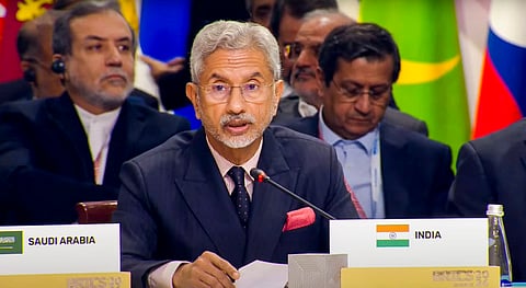External Affairs Minister S Jaishankar during the BRICS Outreach Session, in Kazan, Russia, Thursday, Oct 24, 2024.