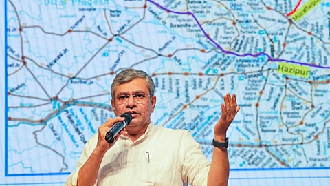 Union Minister Ashwini Vaishnaw briefs the media on the Cabinet's decisions, in New Delhi, Thursday.