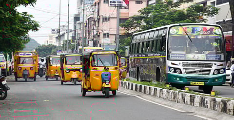 Autorickshaws plying on West Bouleward (WB) Road in Tiruchy