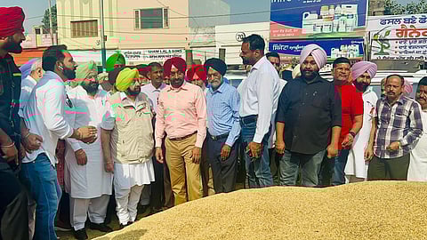 Amarinder Singh criticises AAP government’s paddy procurement, urges central intervention