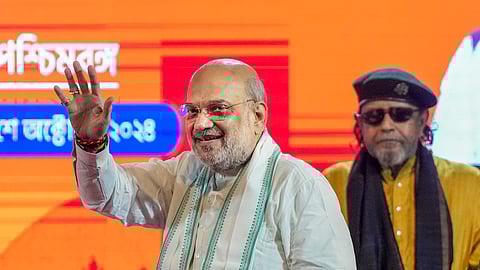 Union Home Minister Amit Shah at the BJPs membership drive, in Kolkata.