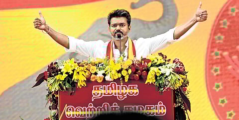 Vijay launched his Tamilaga Vettri Kazhagam at the peak of his film career.