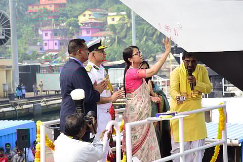One of the vessels being launched 