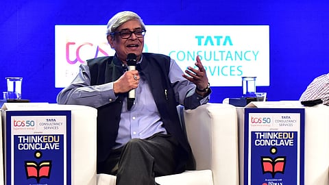 The late Bibek Debroy at TNIE's ThinkEdu Conclave in Chennai.