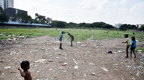 People are forced to use open ground for defecation as the promise to build new toilets has not been fulfilled yet.