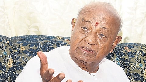 Former PM and JDS patriarch HD Deve Gowda
