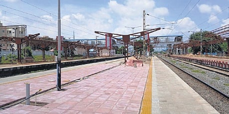 Work underway at the Mancheswar station.