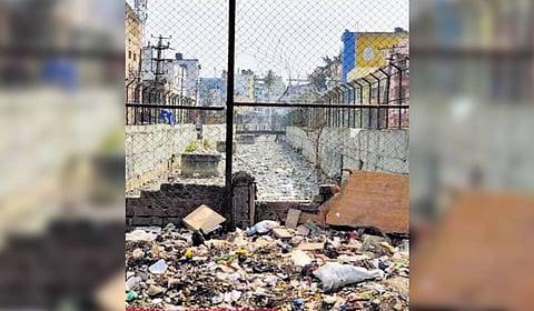 The Rs 179-crore K-100 waterway project runs from Shantala Silk Junction in Majestic to Koramangala and BTM Layout. The channel drains into Bellandur Lake.