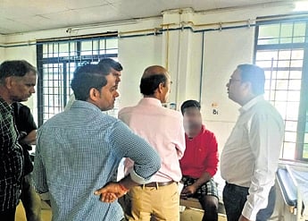 The victim at the district headquarters hospital 