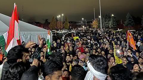 The protest organised by CoHNA.