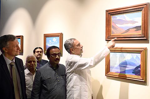 Six iconic paintings from Nicholas Roerich's Himalayan series journey to NGMA, New Delhi, for a special exhibition marking his 150th birth anniversary.