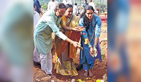 PV Sindhu lays stone for Badminton Academy in Vishakhapatnam