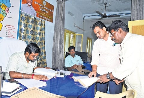 Krishna District Collector inspects Pedaparupudi Tahsildar office and PHC