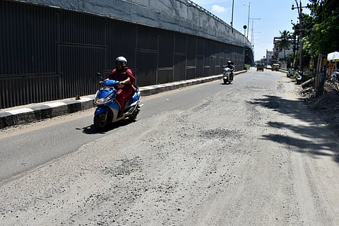With several potholes and craters formed on the road, multiple accidents were reported in the stretch. People have demanded the concerned officials to fix the damages immediately.