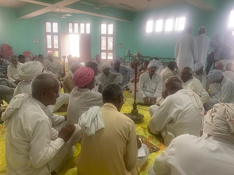  The Hooda khap meeting at the historical platform of Sarv Hooda Khap in Basantpur in Rohtak district of Haryana.
