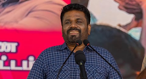 A public meeting organised by the Ilangai Tamil Arasu Katchi for its leader and Jaffna candidate Shritharan Sivagnanam (on podium) on the last day of campaign on Monday.