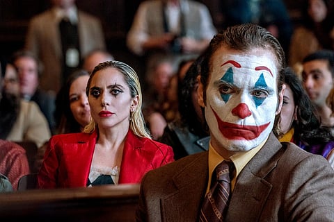 A still from the Todd Phillips-directed sequel 'Joker: Folie à Deux' starring Joaquin Phoenix and Lady Gaga.