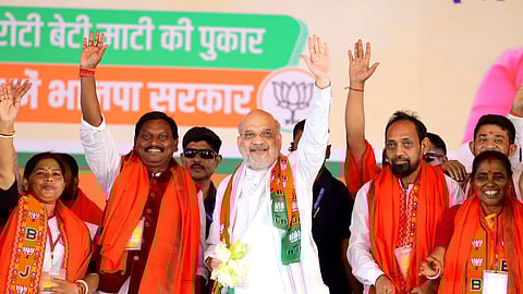 Amit Shah campaigning for BJP in Hazaribagh in poll-bound Jharkhand.