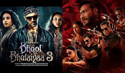 'Bhool Bhulaiyaa 3' vs 'Singham Again' box office collection day 10: Both Diwali releases run neck-and-neck