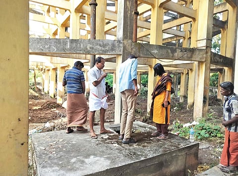 KWA officials inspecting Kundannoor water tank on Monday