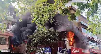 The fire that broke out at  MT Complex in Thiruvananthapuram 