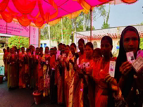 Image of people waiting to cast their vote used for representative purpose only.