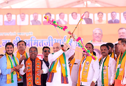 Union Home Minister Amit Shah at an Electionn rally in Maharashtra