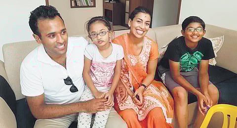 Vivek Ramaswamy with relatives during his visit to Kerala in 2018 