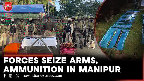 Security forces seize arms, ammunition from Manipur's Jiribam, Churachandpur districts