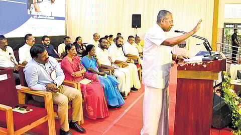Chief Minister Pinarayi Vijayan inaugurating the State School Science Fair at the 
St Joseph’s School auditorium in Alappuzha on Friday 