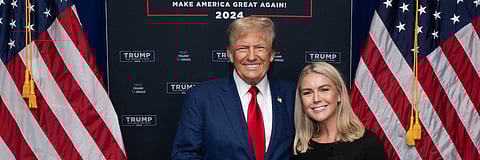 Karoline Leavitt with U.S President-elect Donald Trump