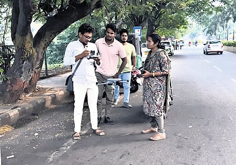 Drone survey conducted in VMC limits