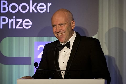 Winner of the Man Booker for fiction 2014 Australian author Richard Flanagan, author of ‘The Narrow Road to the Deep North’, speaks after winning the prize at the Guildhall in London, Oct. 14, 2014.