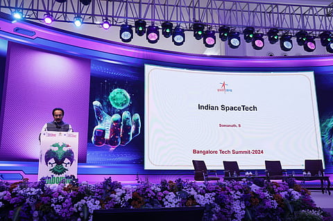 ISRO Chairman S Somnath at the Bengaluru Tech Summit 2024.
