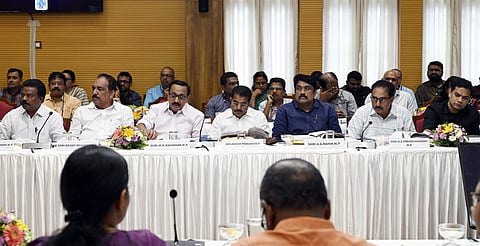 MPs from Kerala attending the MPs conference convened by Chief Minister Pinarayi Vijayan.