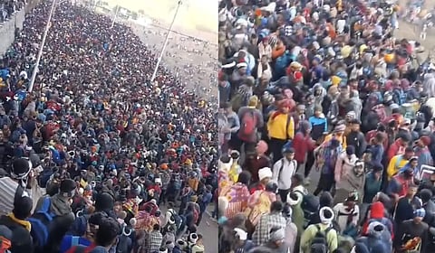 The massive crowd at the recruitment rally