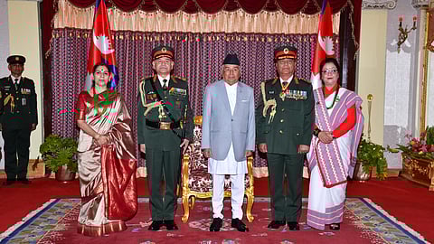 President Ramchandra Paudel conferred upon General Upendra Dwivedi, Chief of Army Staff, the rank of Honorary General of the Nepal Army.