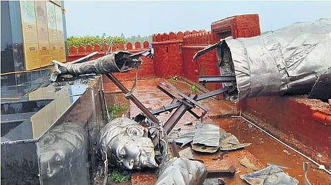 A 35-foot statue of the iconic Maratha warrior king collapsed in Sindhudurg district on August 26.