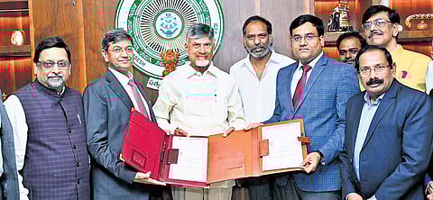 The MoU was signed in the presence of CM Chandrababu Naidu on Thursday