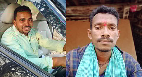U Ramesh, working as Panchayat Secretary, and his brother Arjun, a farmer.