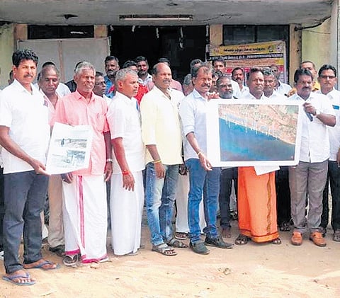 Fishermen submitted a petition to the assistant director of the fisheries department on Friday.