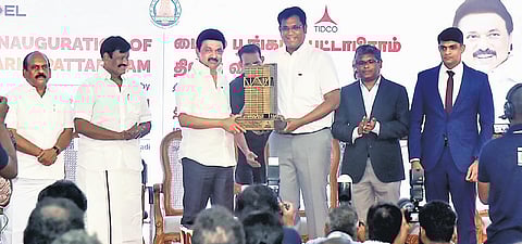 Chief Minister MK Stalin inaugurating  the 21-storey TIDEL Park in Pattabiram