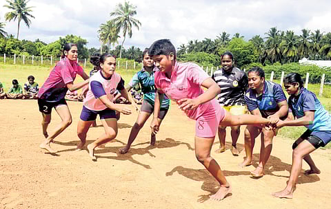 A weekend practice session in full swing at the training ground in Vellore.